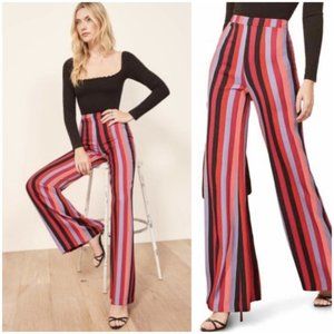 RARE Reformation Sorrenti Striped Wide Leg Pant